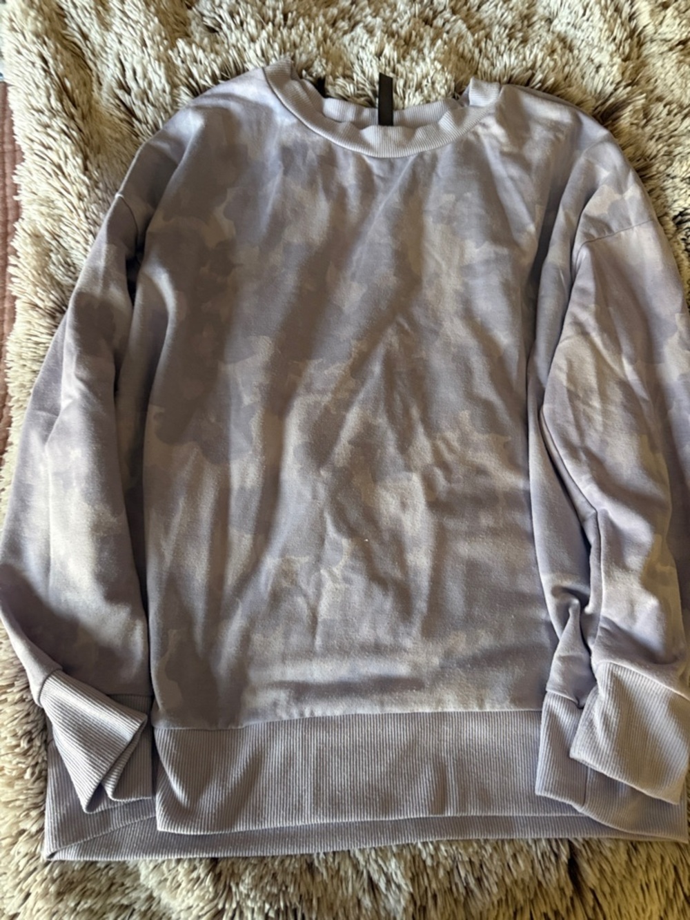 Mondetta Lavender Camo Crewneck Sweatshirt